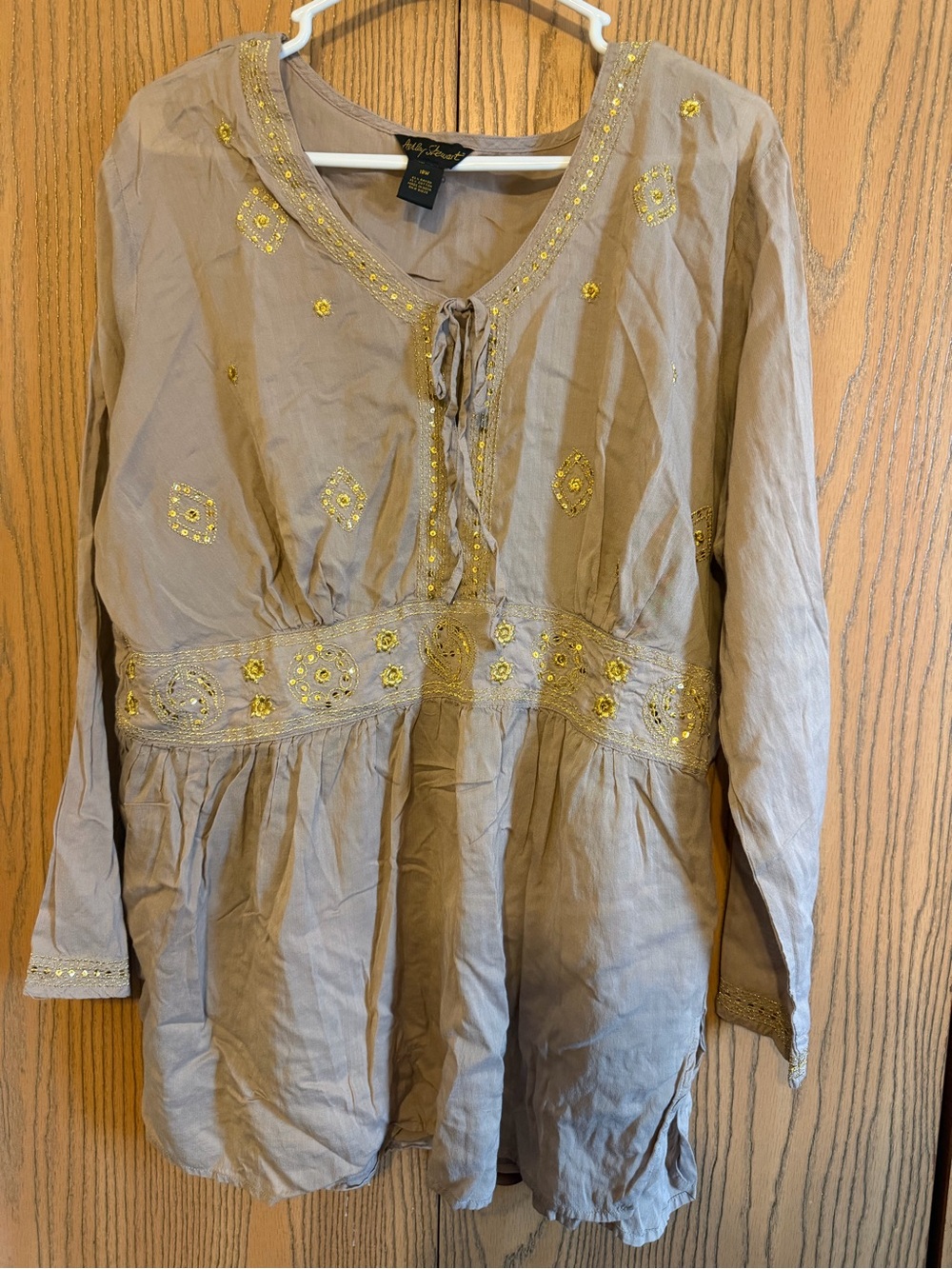 Ashley Stewart Boho Peasant Tunic Blouse size 18W